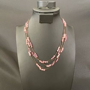 Pink bead necklace